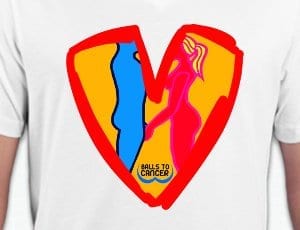 Reader Offer: Buy a charity T-shirt that says Balls to Cancer