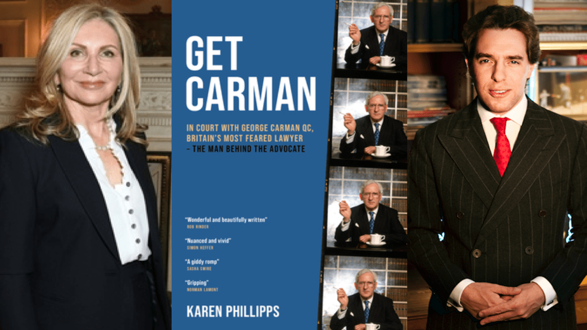 Lawmakers & Lawbreakers – 8th December ‘Discussion Dinner’ With ‘Get Carmen’ Author Karen Phillipps; Britain’s Most Feared Barrister, George Carman QC